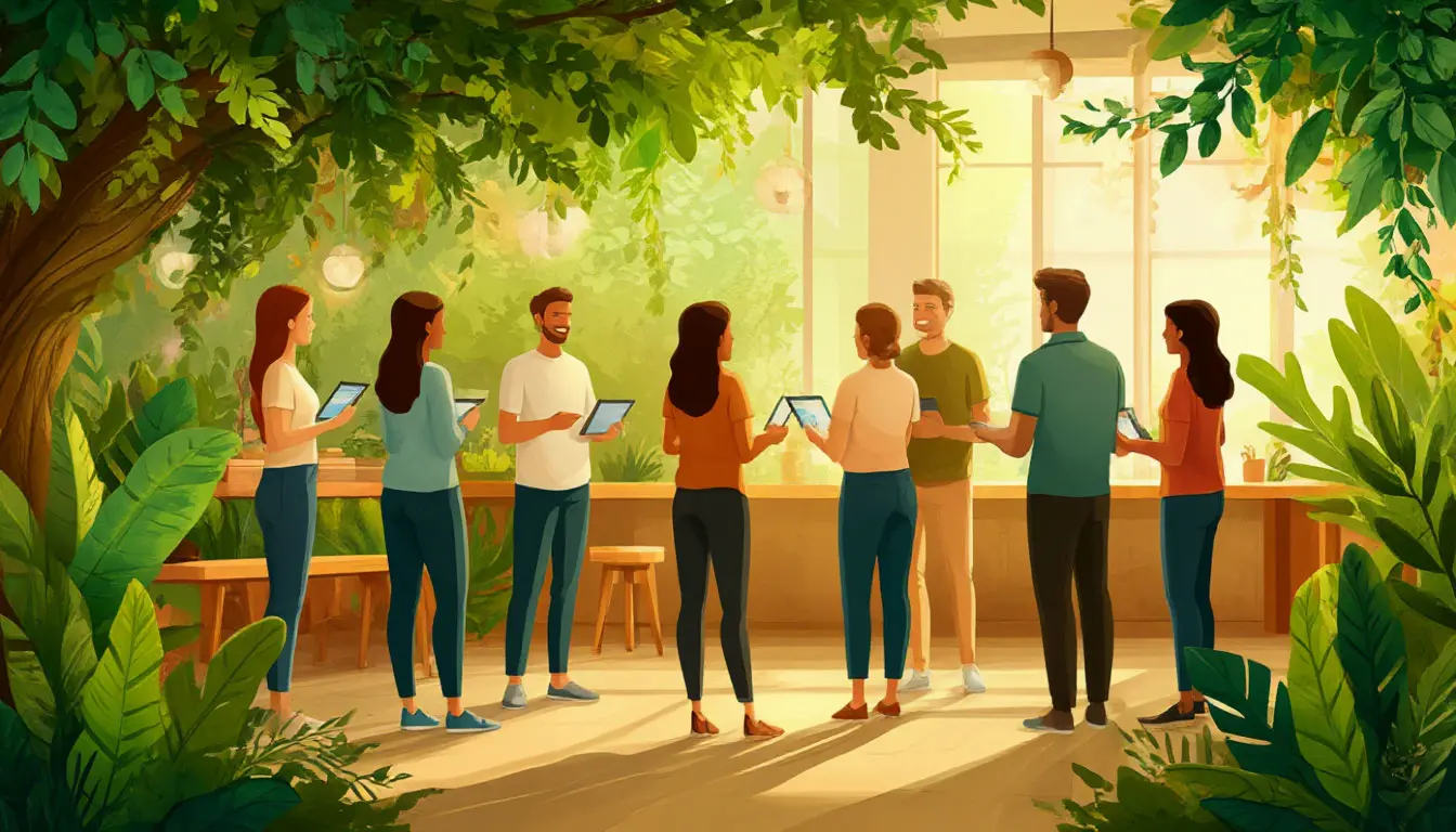 Organic community backdrop