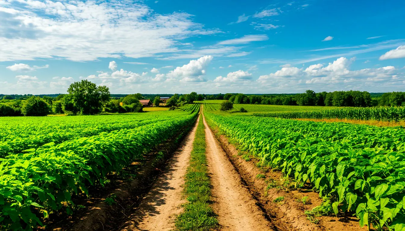 Organic farming landscape